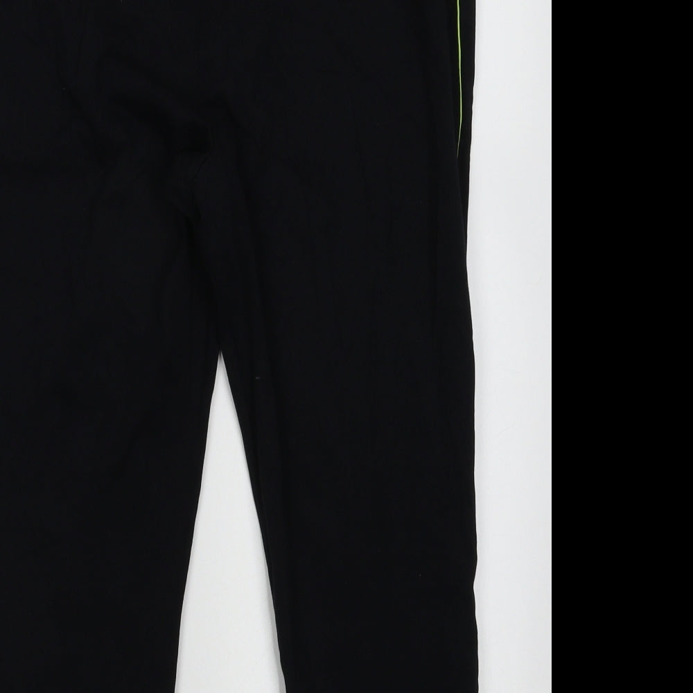 Marks and Spencer Womens Black  Cotton Cropped Leggings Size 18 L22 in