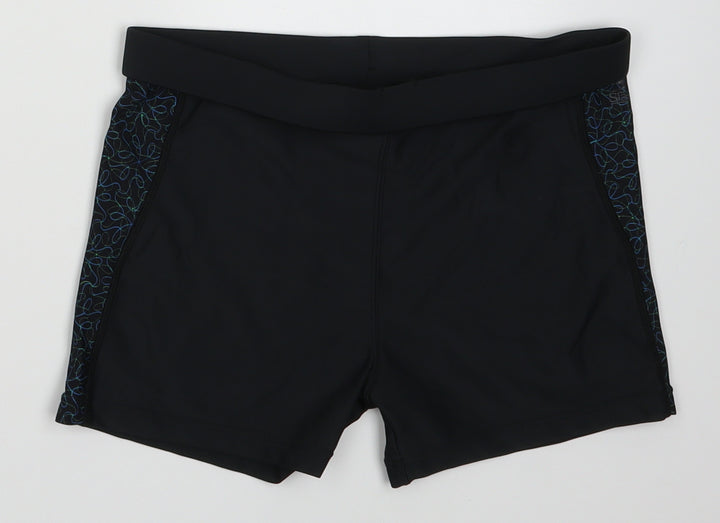 Slazeneger Boys Black  Polyester Sweat Shorts Size 13 Years  Regular