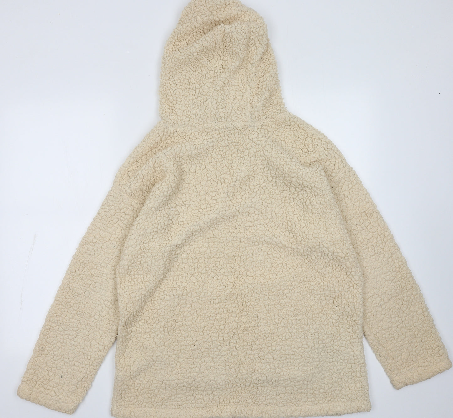 Missguided Womens Beige  Polyester Pullover Hoodie Size 10  Pullover