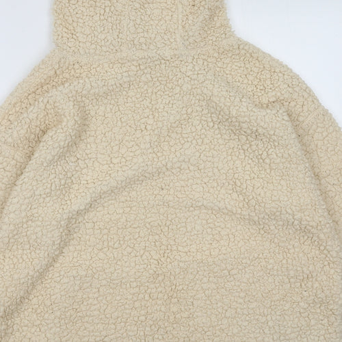 Missguided Womens Beige  Polyester Pullover Hoodie Size 10  Pullover