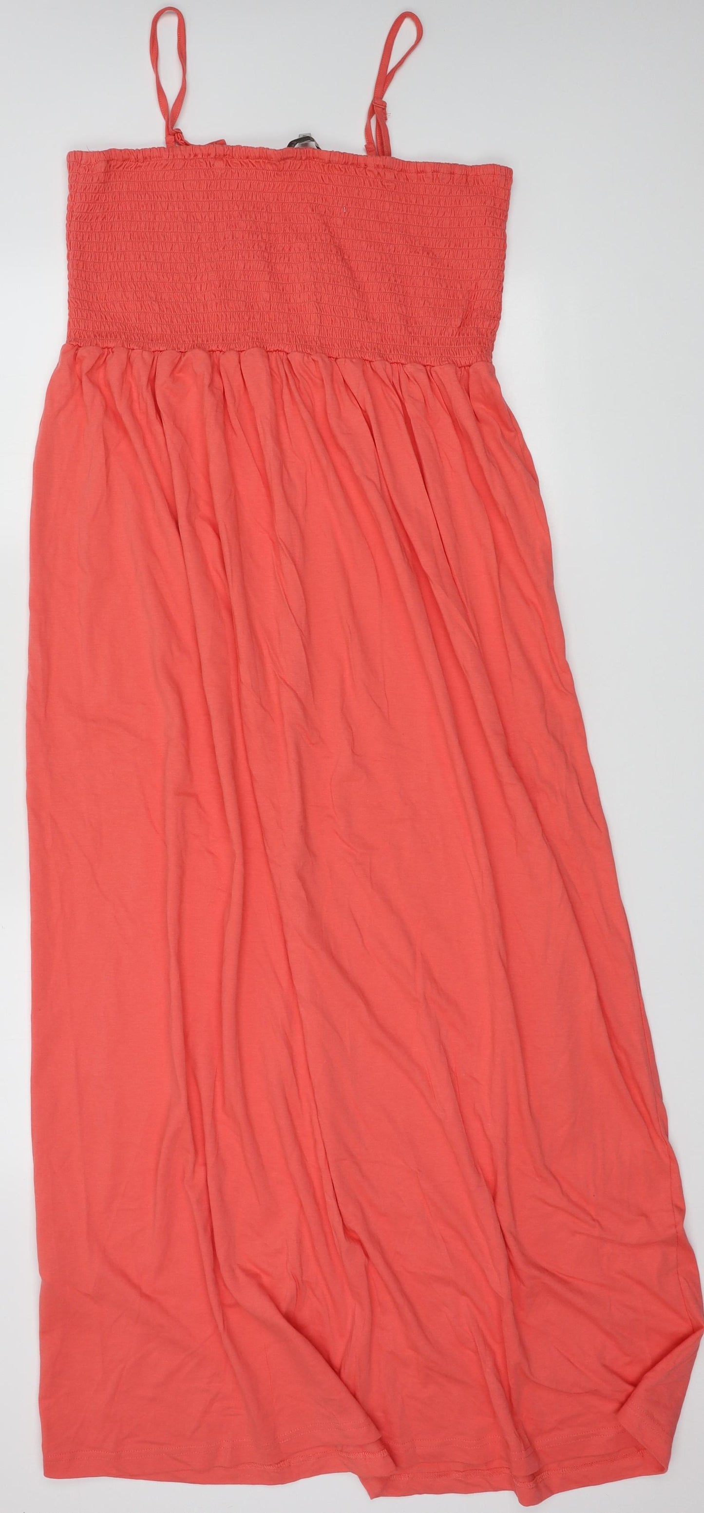 Peacocks Womens Pink  Cotton A-Line  Size 18  Square Neck Pullover