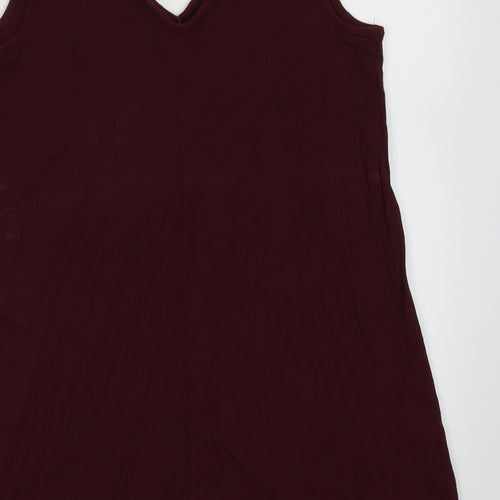 Halston Womens Red  Modal Basic Tank Size XS V-Neck