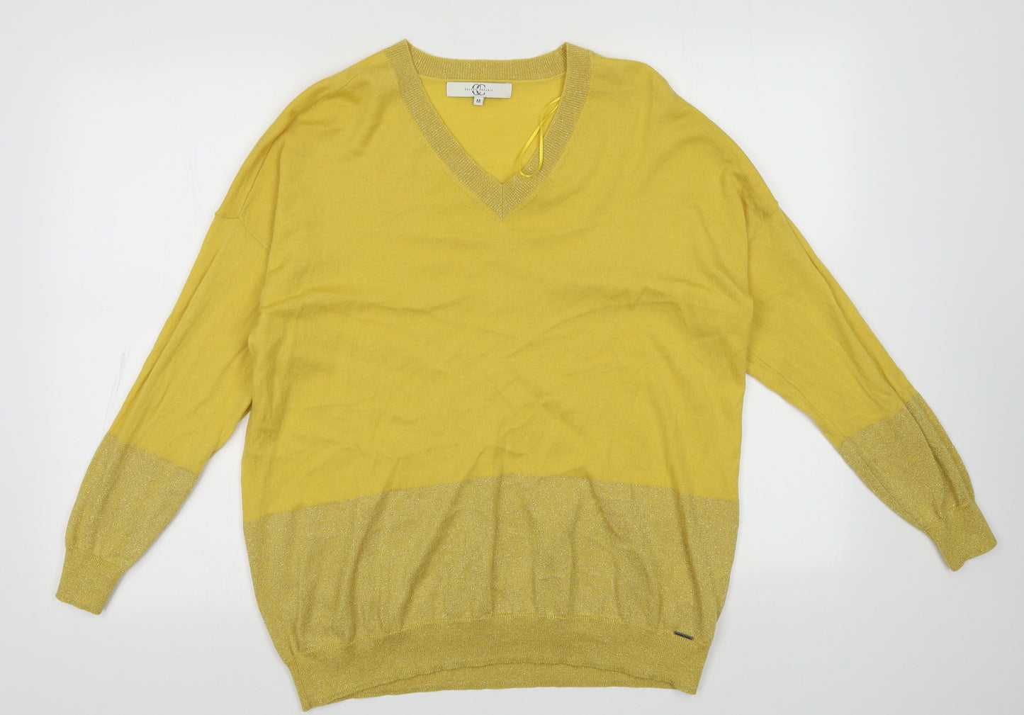 Country Casuals Womens Yellow  Wool Pullover Sweatshirt Size M  Pullover