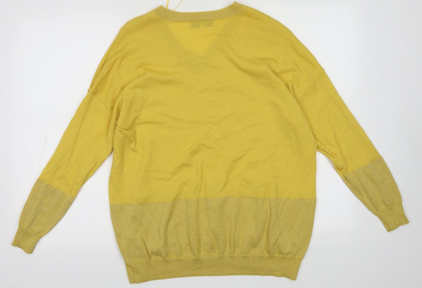 Country Casuals Womens Yellow  Wool Pullover Sweatshirt Size M  Pullover