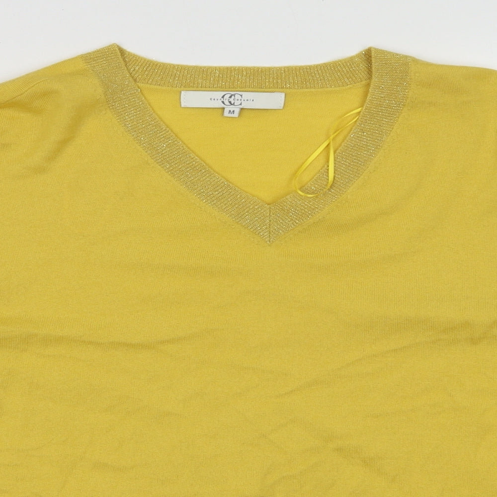 Country Casuals Womens Yellow  Wool Pullover Sweatshirt Size M  Pullover