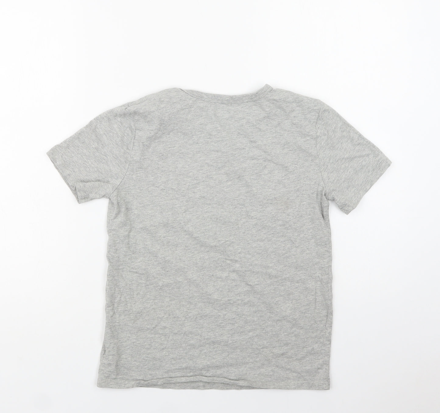 Gap` Boys Grey  Cotton Basic T-Shirt Size 10-11 Years Crew Neck