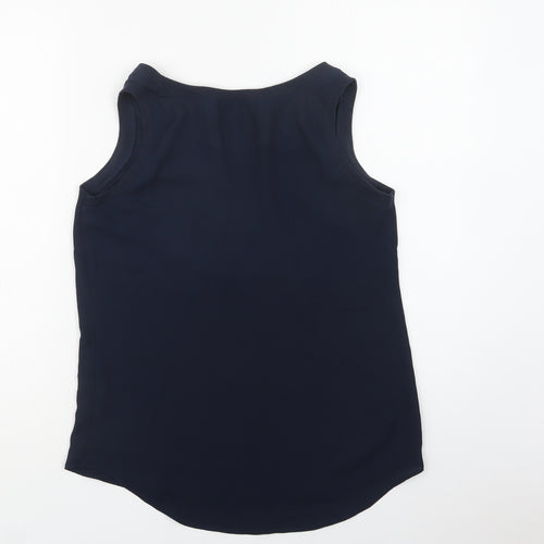 Papaya Womens Blue  Polyester Basic Tank Size 10 Round Neck