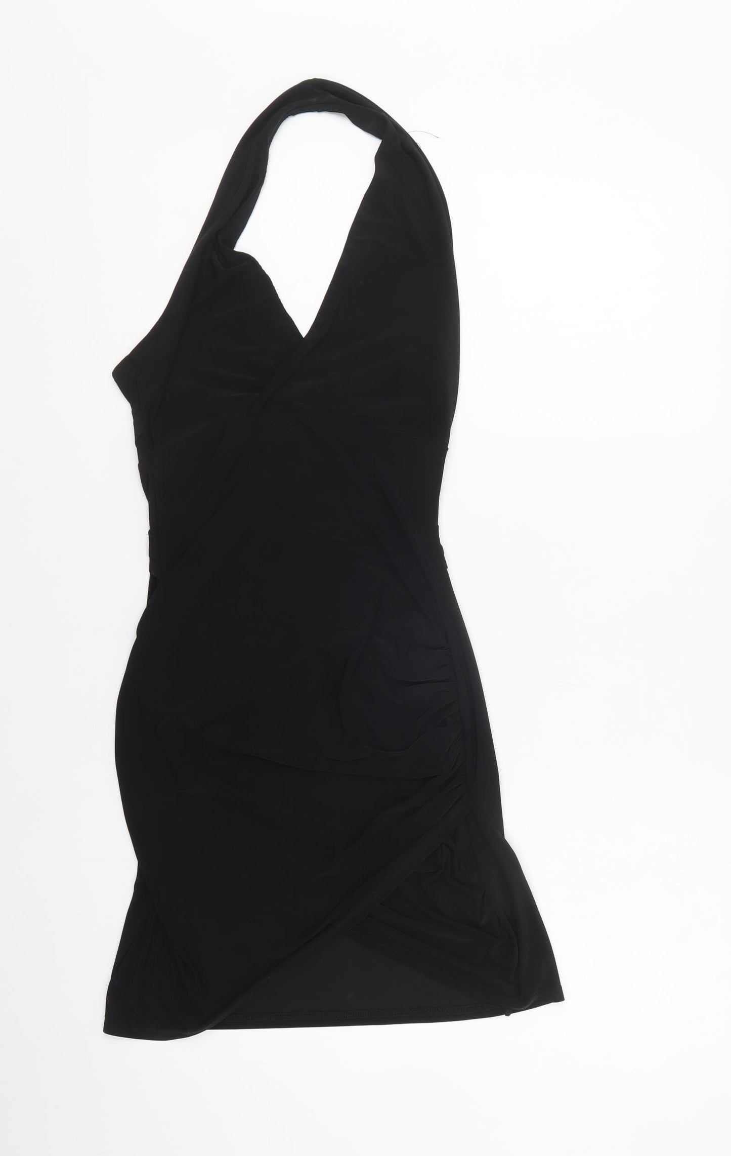 Missguided Womens Black  Polyester Bodycon  Size 10  Halter
