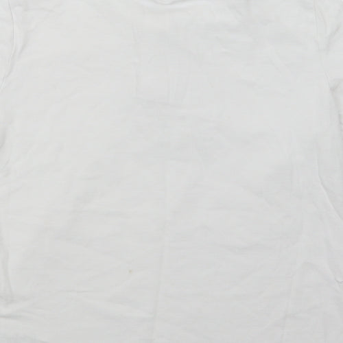 NEXT Girls White  Cotton Basic Polo Size 12 Years Collared Button - School Wear