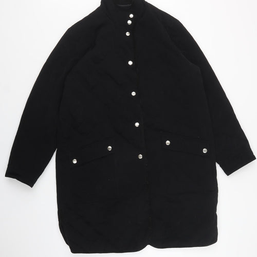 Liz Claiborne Womens Black   Quilted Jacket Size L  Snap