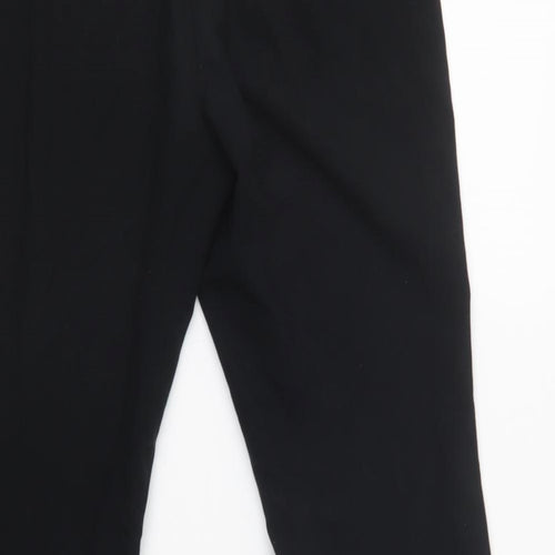 M&S Womens Black  Polyester Dress Pants Trousers Size 10 L29 in Regular Hook & Loop