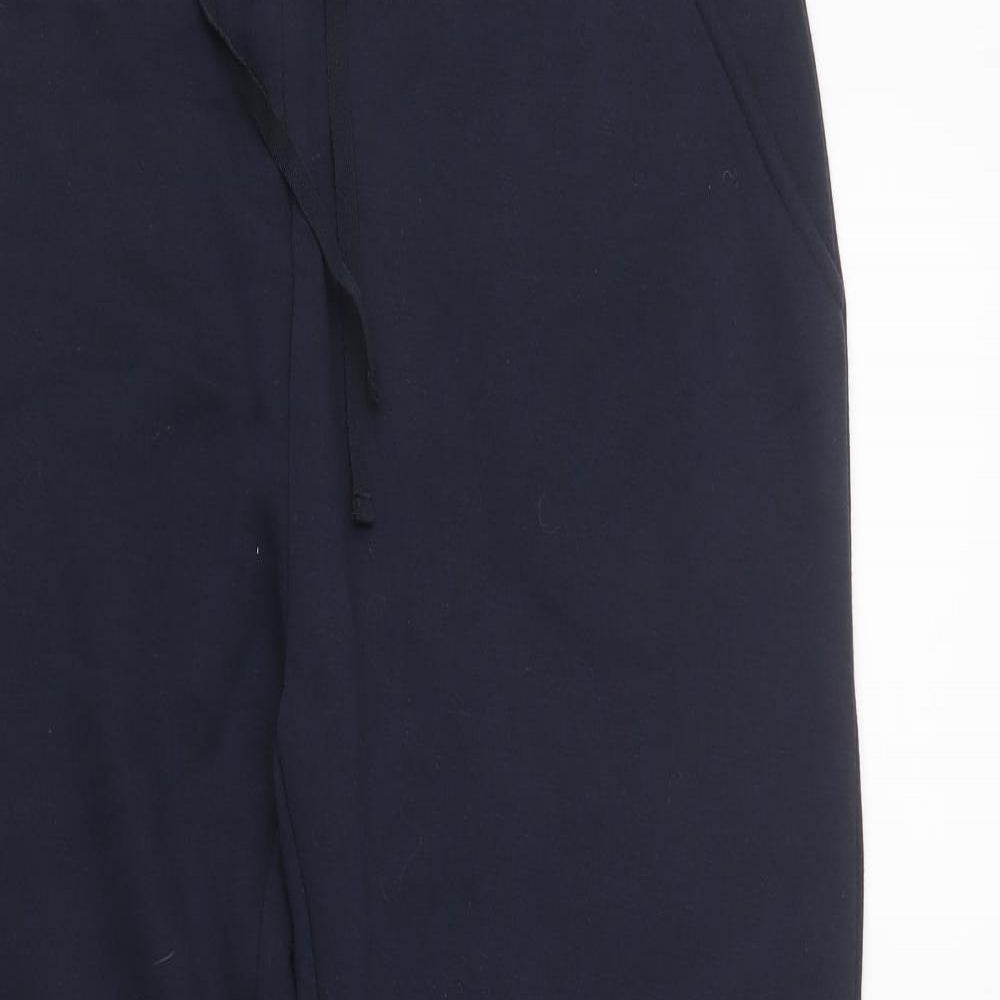 Bonmarché Womens Blue  Polyester Jogger Trousers Size 16 L31 in Regular Drawstring