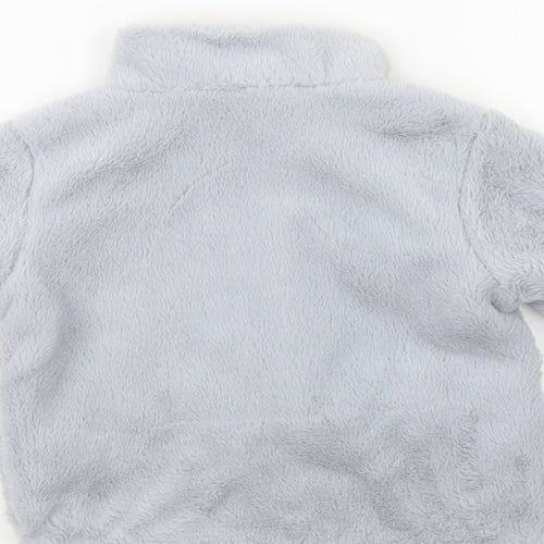 Pepperts Girls Blue   Jacket  Size 6-7 Years  Zip - Faux Fur