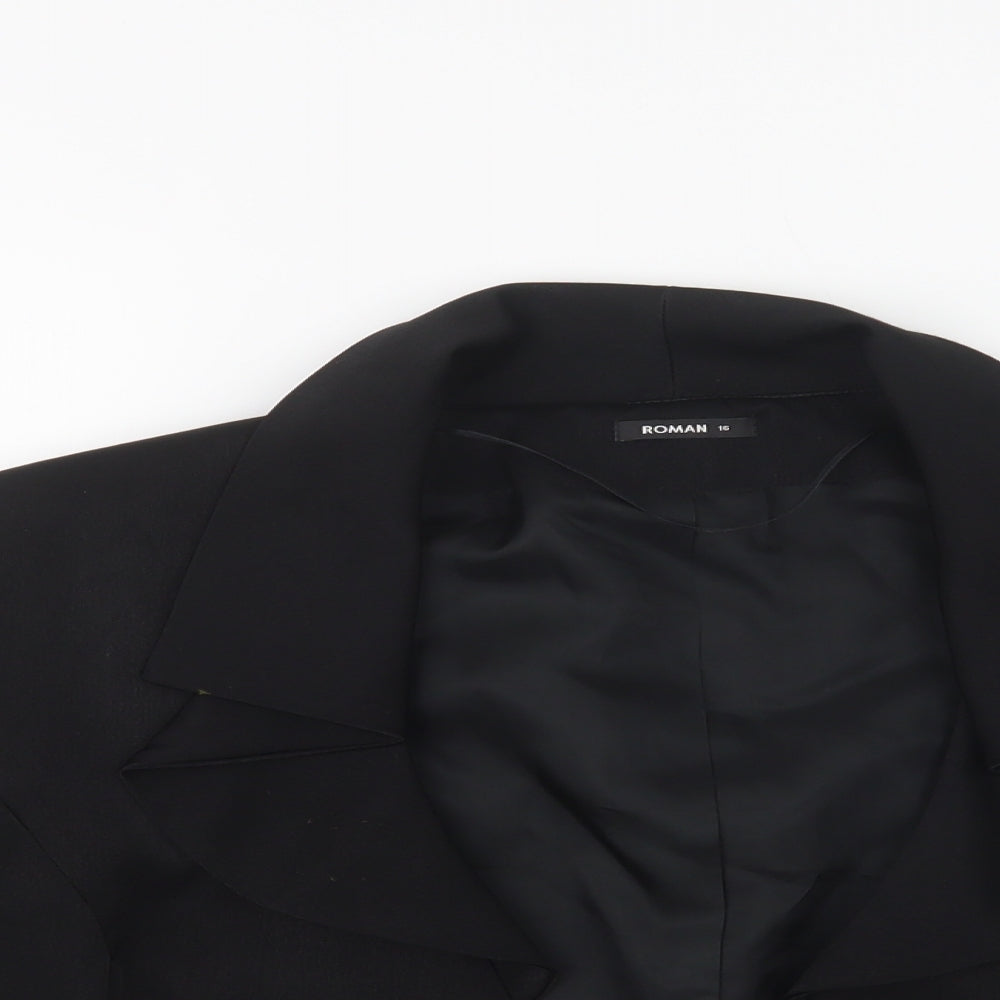 Roman Womens Black   Jacket Blazer Size 16