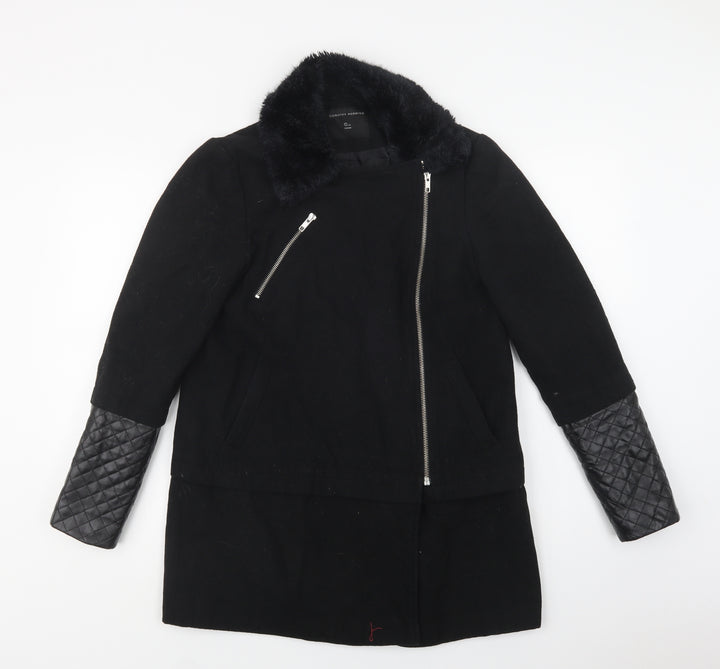 Dorothy Perkins Womens Black   Biker Coat Size 10  Zip