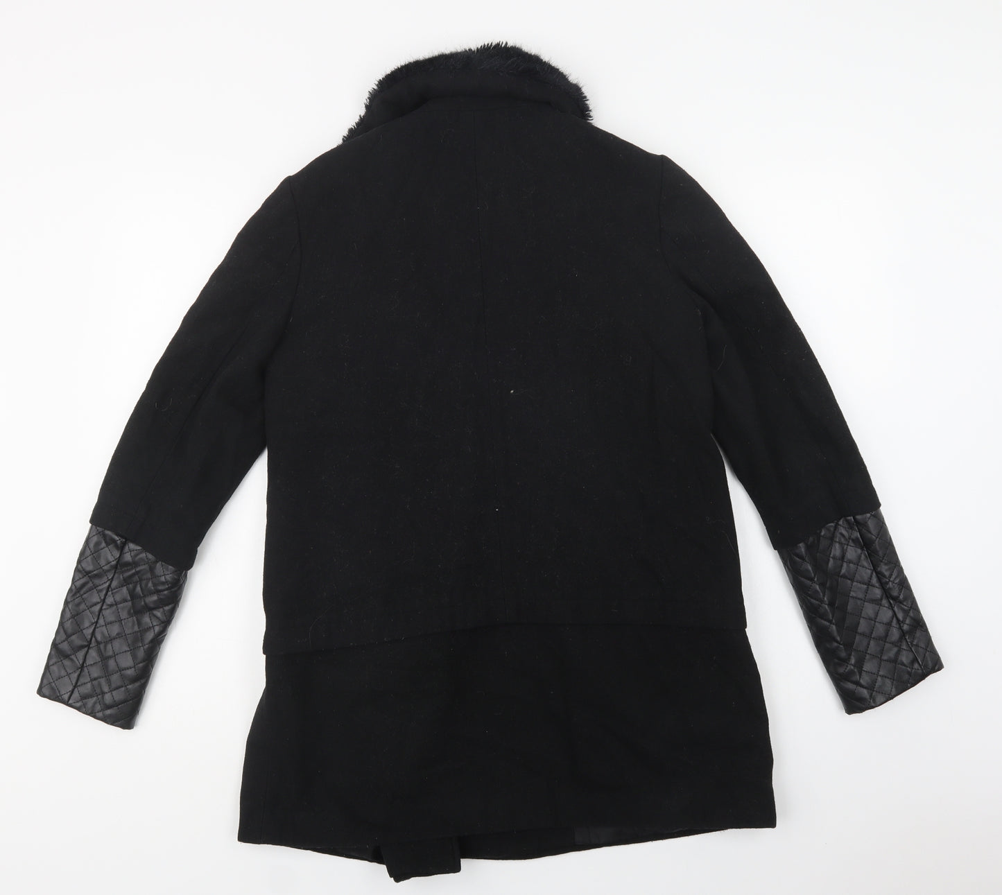 Dorothy Perkins Womens Black   Biker Coat Size 10  Zip