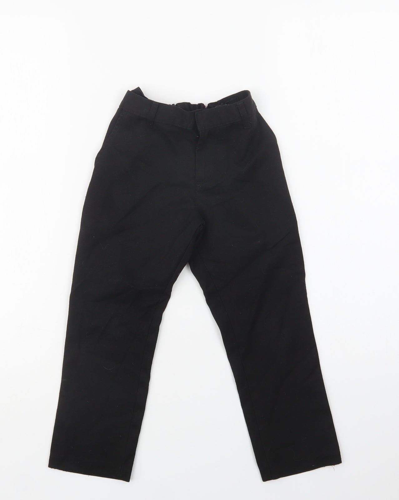 George Boys Black  Polyester Dress Pants Trousers Size 4-5 Years  Regular Hook & Loop - School Wear