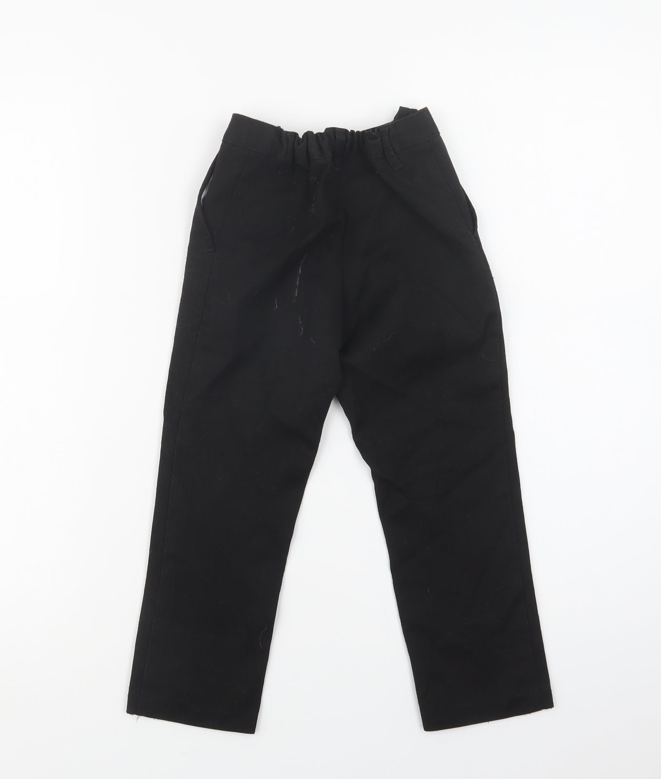 George Boys Black  Polyester Dress Pants Trousers Size 4-5 Years  Regular Hook & Loop - School Wear