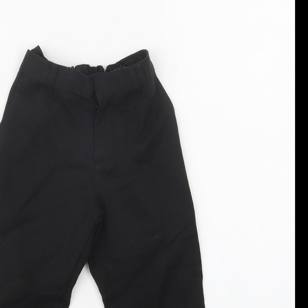 George Boys Black  Polyester Dress Pants Trousers Size 4-5 Years  Regular Hook & Loop - School Wear