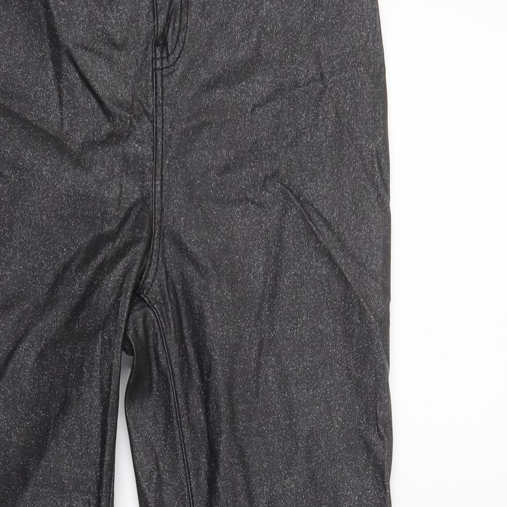TU Womens Black  Viscose Jegging Trousers Size 12 L29 in Regular Button - Coated