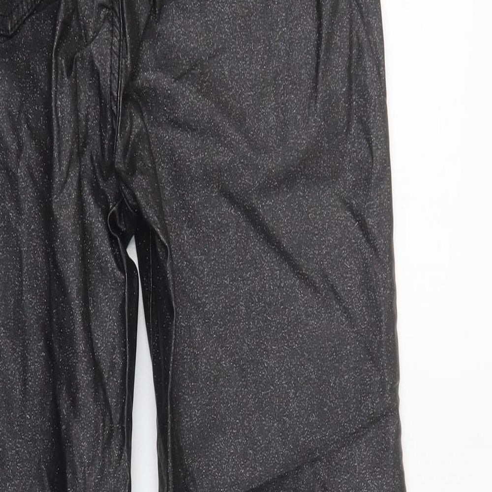TU Womens Black  Viscose Jegging Trousers Size 12 L29 in Regular Button - Coated