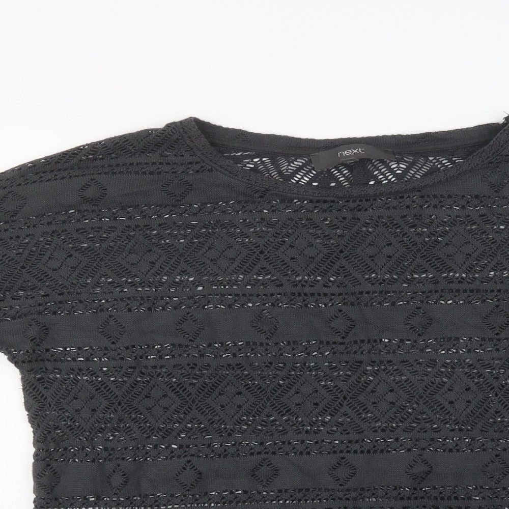 NEXT Womens Grey Crew Neck  Cotton Pullover Jumper Size 10