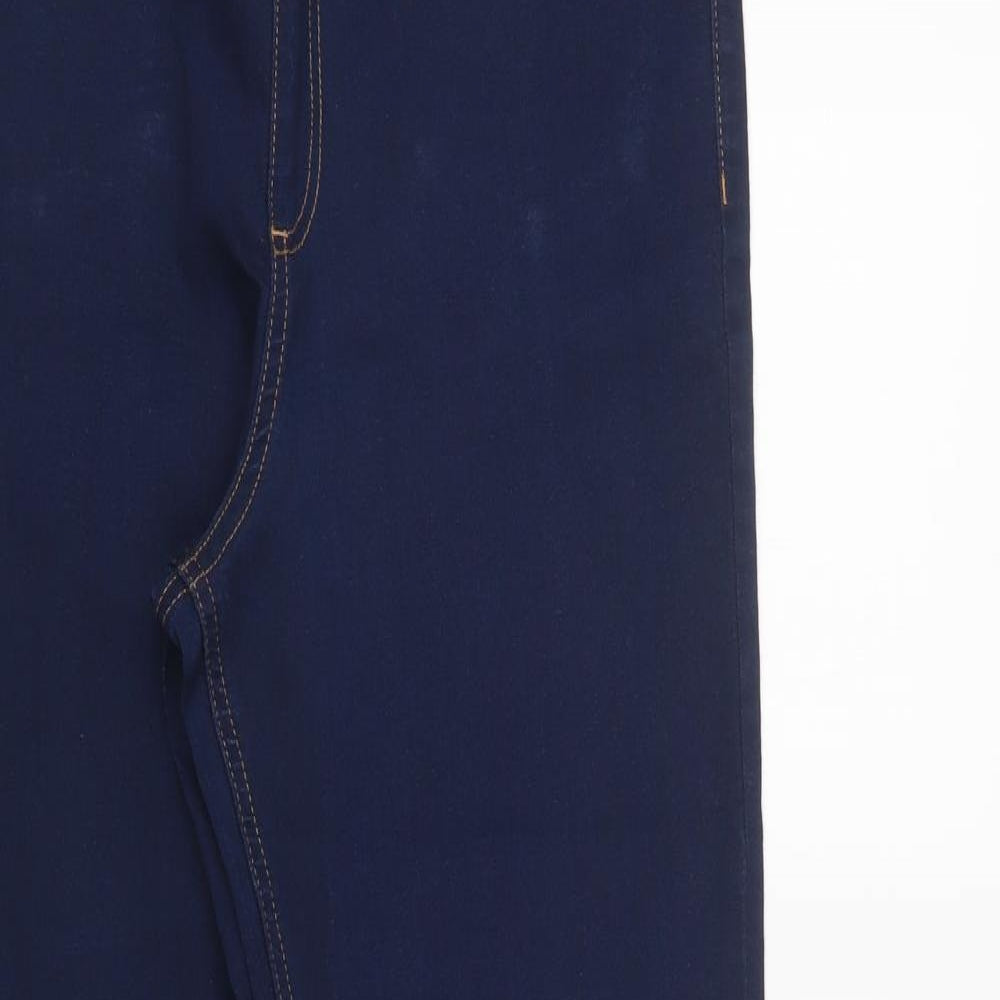 M&S Womens Blue  Cotton Jegging Jeans Size 16 L32 in Regular