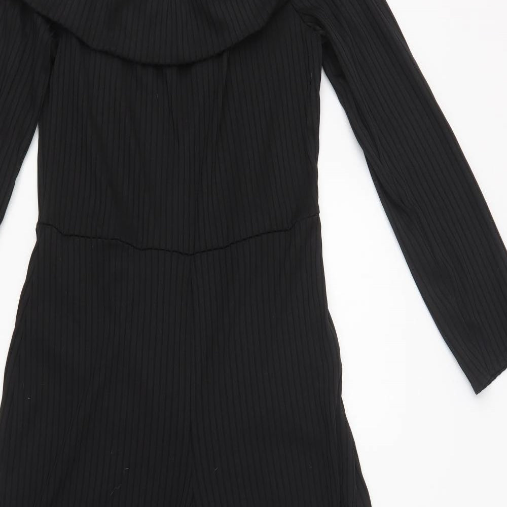 Boohoo Womens Black  Polyester Jumpsuit One-Piece Size 18 L24 in