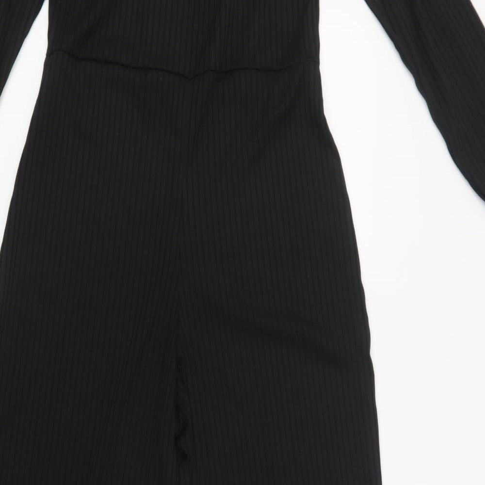 Boohoo Womens Black  Polyester Jumpsuit One-Piece Size 18 L24 in