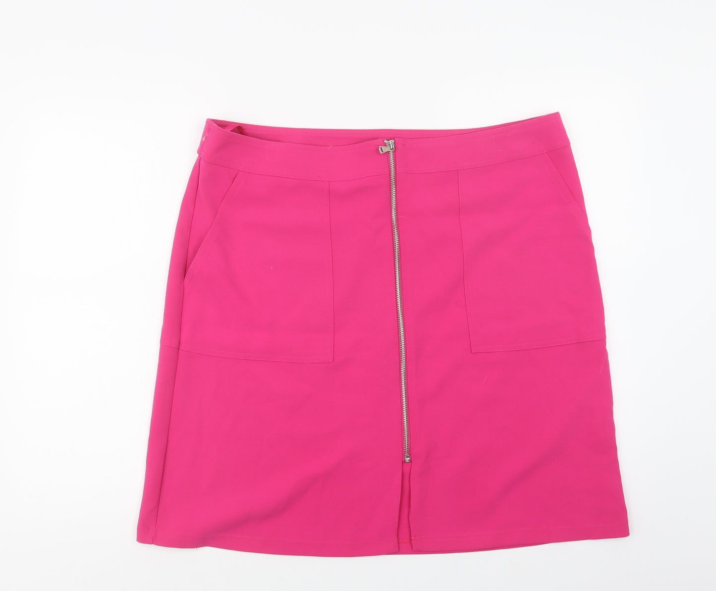 TU Womens Pink  Polyester A-Line Skirt Size 18   Zip