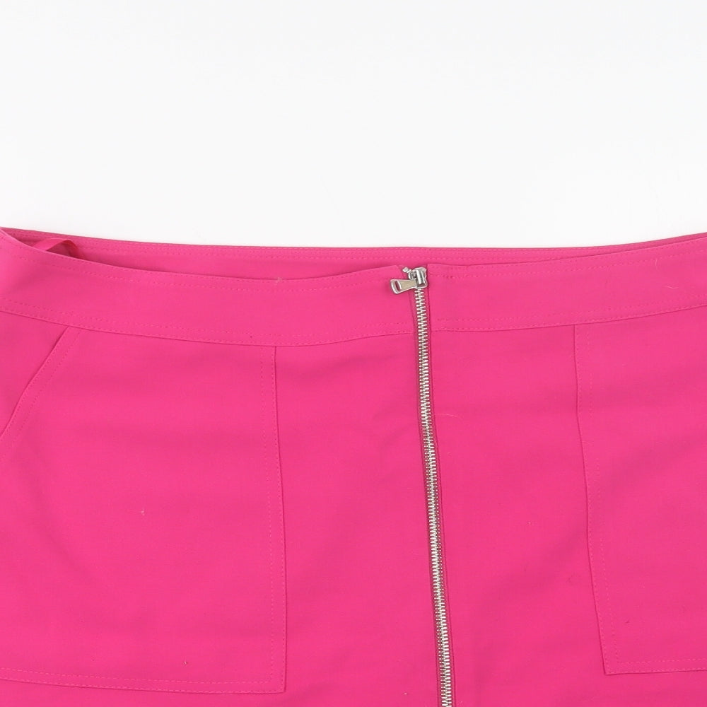TU Womens Pink  Polyester A-Line Skirt Size 18   Zip