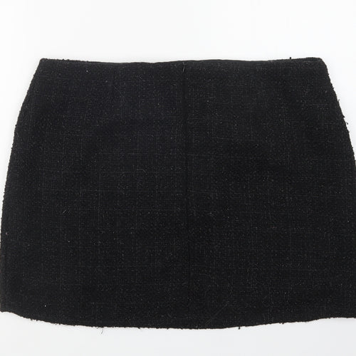 Full Circle Womens Black  Polyester Mini Skirt Size 18   Zip