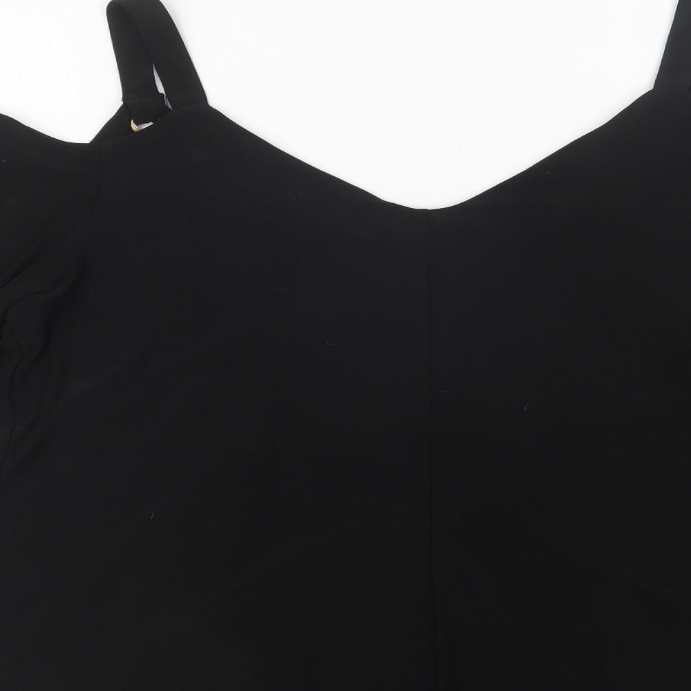 George Womens Black  Polyester Basic Blouse Size 20 V-Neck - Cold Shoulder