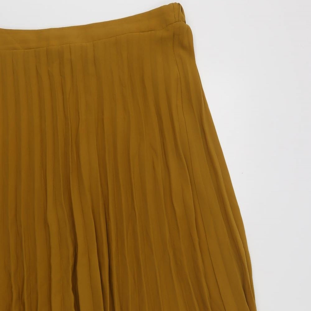 New Look Womens Yellow  Polyester Maxi Skirt Size 18