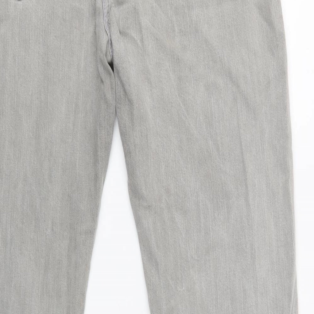 Primark Womens Grey   Straight Jeans Size 18 L34 in Regular Button