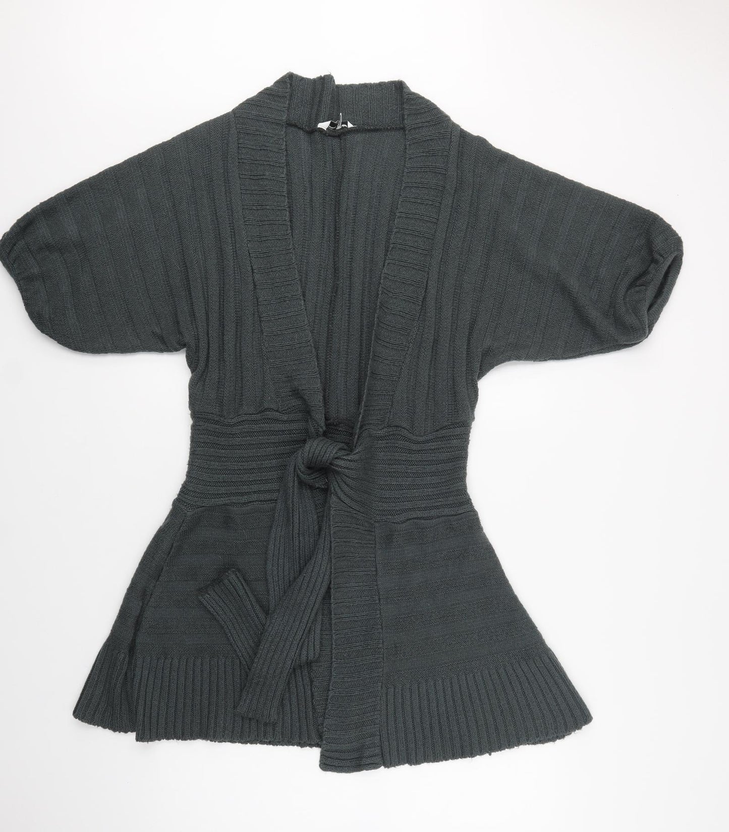 New Look Womens Green V-Neck  Acrylic Cardigan Jumper Size 18
