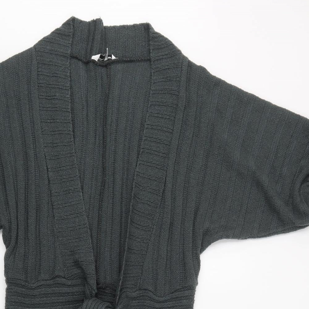 New Look Womens Green V-Neck  Acrylic Cardigan Jumper Size 18