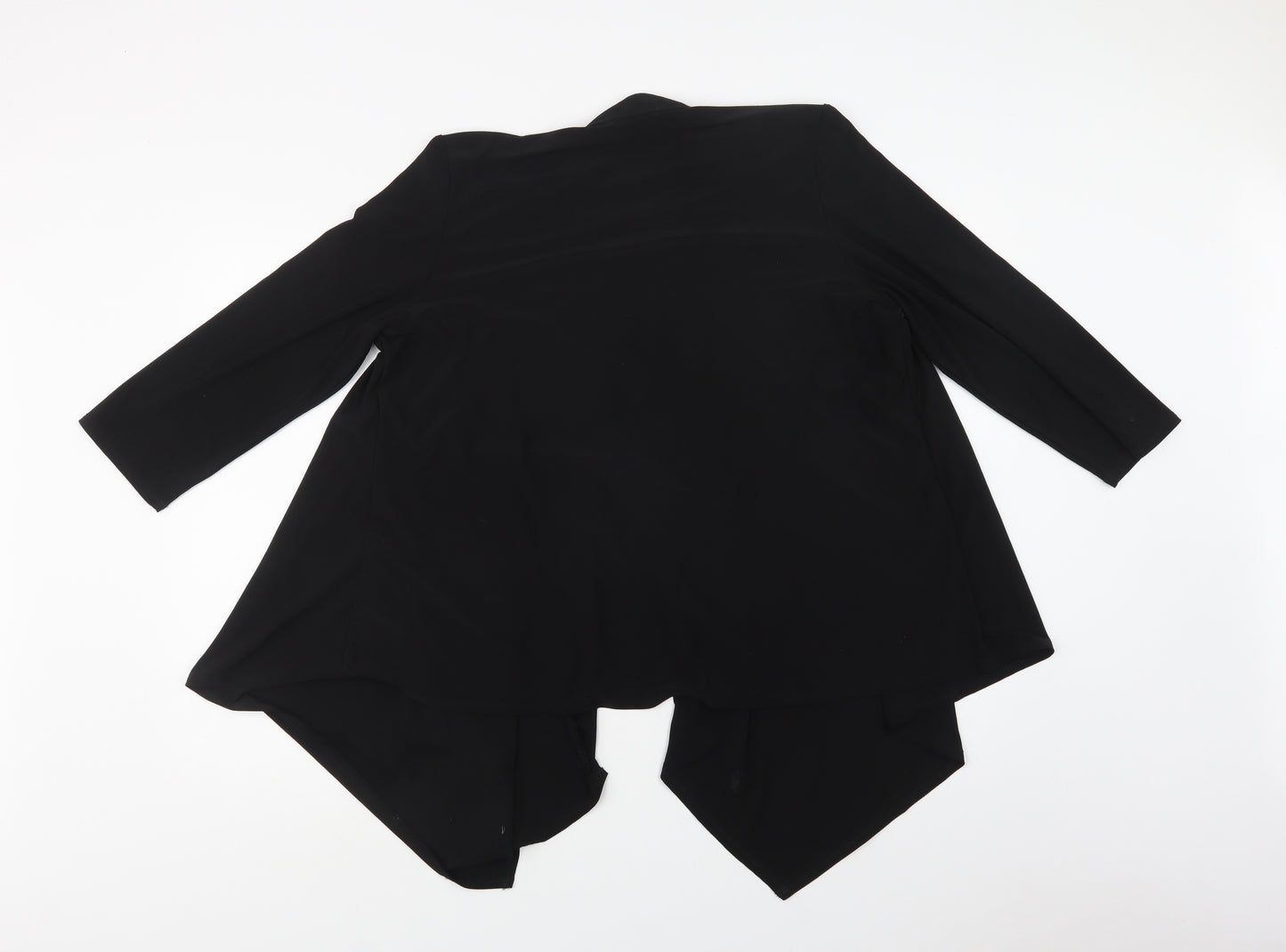 Arista Womens Black Animal Print Polyester Basic Blouse Size 20 Round Neck