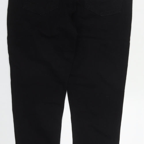 Preworn Womens Black  Cotton Jegging Jeans Size 29 in L25 in Regular Button