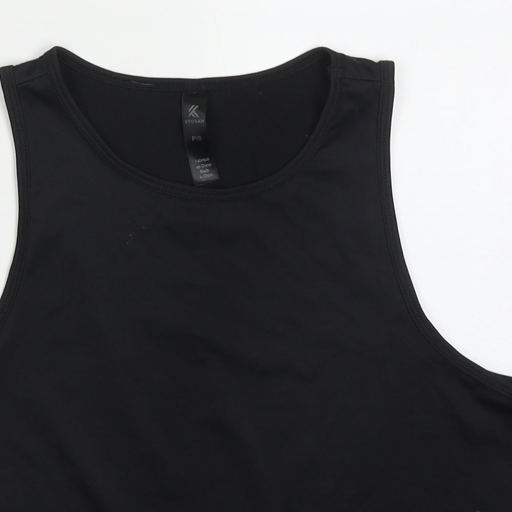 Kyodan Womens Black  Polyester Cropped Tank Size S Round Neck Pullover