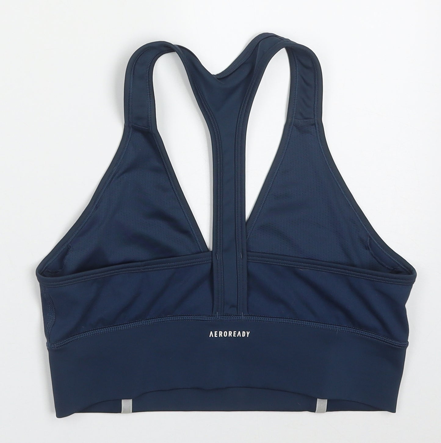 adidas Womens Blue  Polyester Cropped Tank Size 12 V-Neck Pullover - Sports Bra
