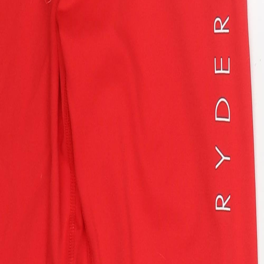 Ryderwear Womens Red  Nylon Compression Leggings Size M L26 in Regular
