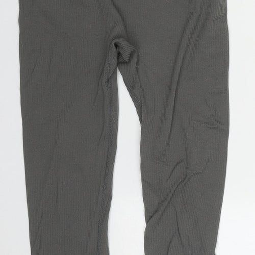 Urb Sport Womens Grey  Nylon Cropped Leggings Size M L20 in Regular