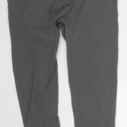 Urb Sport Womens Grey  Nylon Cropped Leggings Size M L20 in Regular