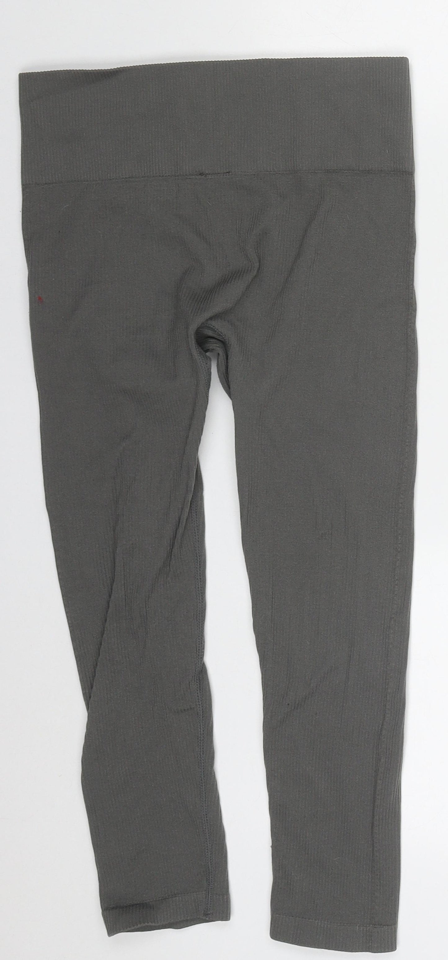 Urb Sport Womens Grey  Nylon Cropped Leggings Size M L20 in Regular