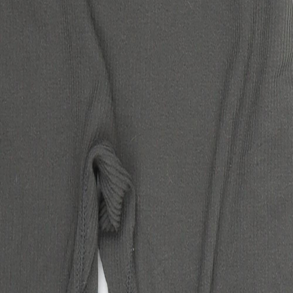 Urb Sport Womens Grey  Nylon Cropped Leggings Size M L20 in Regular