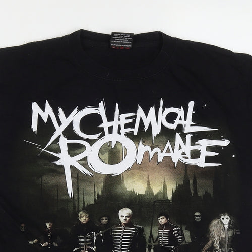 Rock Tees Mens Black  Cotton  T-Shirt Size M Crew Neck  - My Chemical Romance The Black Parade