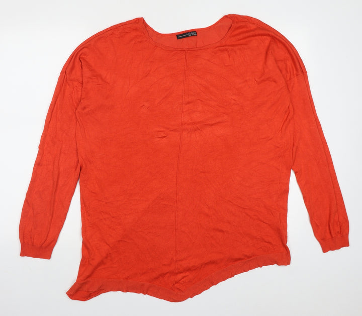 Atmosphere Womens Red Round Neck  Viscose Pullover Jumper Size 18