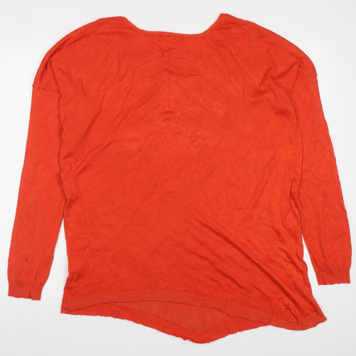 Atmosphere Womens Red Round Neck  Viscose Pullover Jumper Size 18