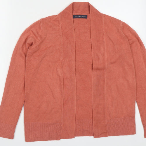 Marks and Spencer Womens Pink V-Neck  Acrylic Cardigan Jumper Size S
